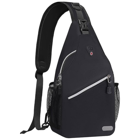Sling Backpack Multipurpose Crossbody Shoulder Bag Travel Hiking Black